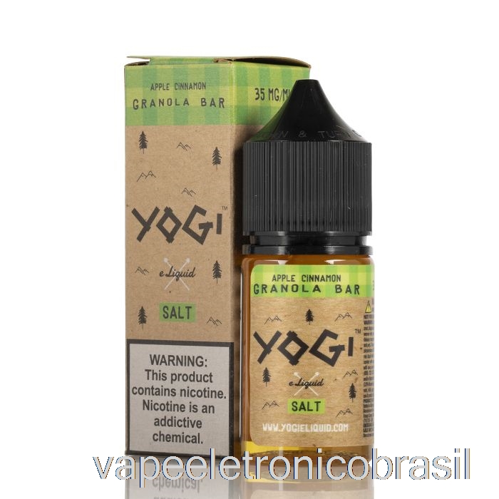 Vape Recarregável Barra De Granola De Maçã E Canela - E-líquido De Sais De Iogue - 30ml 35mg